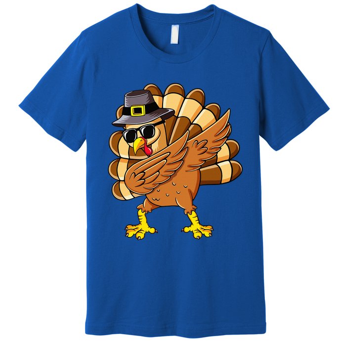 Dabbing Turkey Thanksgiving Day Pilgrim Funny Dab Premium T-Shirt