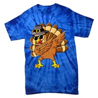 Dabbing Turkey Thanksgiving Day Pilgrim Funny Dab Tie-Dye T-Shirt