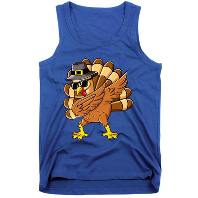 Dabbing Turkey Thanksgiving Day Pilgrim Funny Dab Tank Top