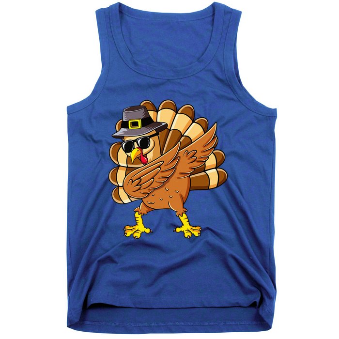 Dabbing Turkey Thanksgiving Day Pilgrim Funny Dab Tank Top