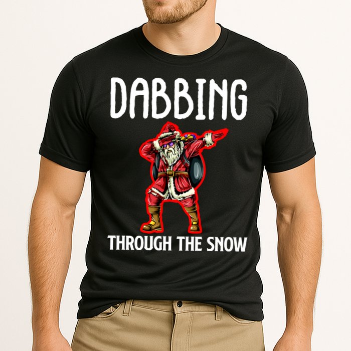 Dabbing Through The Snow Funny Santa Claus Dancing Performance Shirt