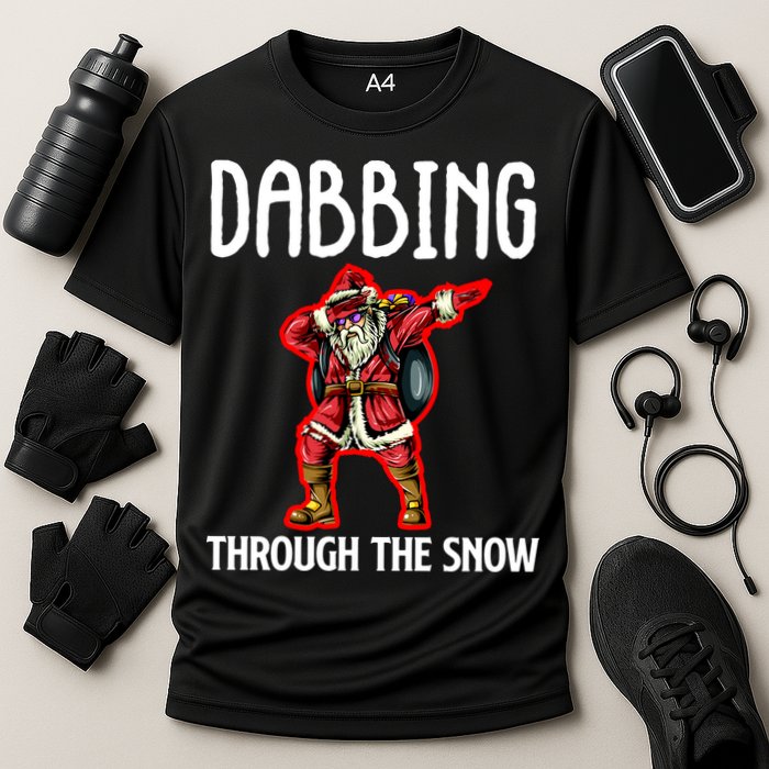 Dabbing Through The Snow Funny Santa Claus Dancing Performance Shirt