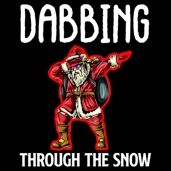 Dabbing Through The Snow Funny Santa Claus Dancing Bucket Hat
