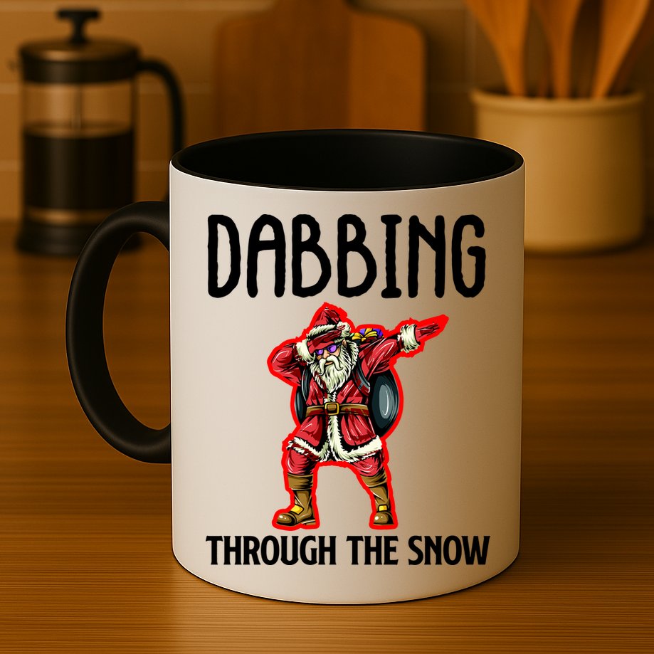 Dabbing Through The Snow Funny Santa Claus Dancing Mug