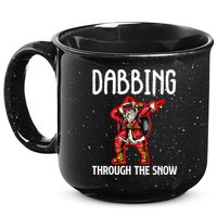 Dabbing Through The Snow Funny Santa Claus Dancing 15oz Campfire Ceramic Mug