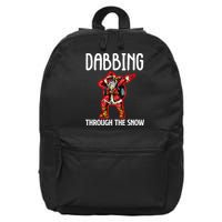 Dabbing Through The Snow Funny Santa Claus Dancing 16 in Basic Backpack