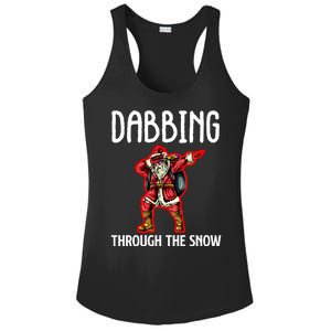 Dabbing Through The Snow Funny Santa Claus Dancing Ladies PosiCharge Competitor Racerback Tank