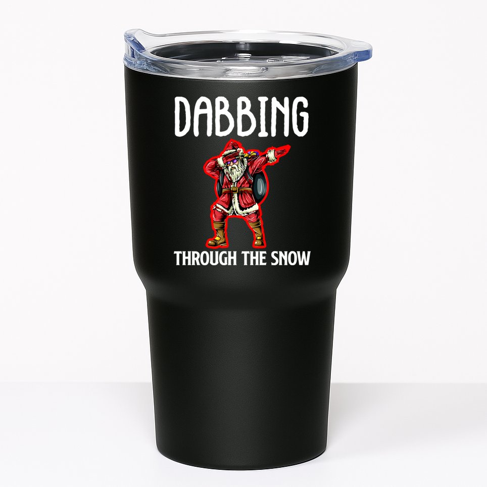Dabbing Through The Snow Funny Santa Claus Dancing Tumbler