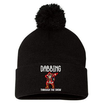 Dabbing Through The Snow Funny Santa Claus Dancing Pom Pom 12in Knit Beanie