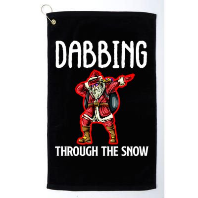 Dabbing Through The Snow Funny Santa Claus Dancing Golf Towel