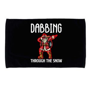 Dabbing Through The Snow Funny Santa Claus Dancing Microfiber Hand Towel