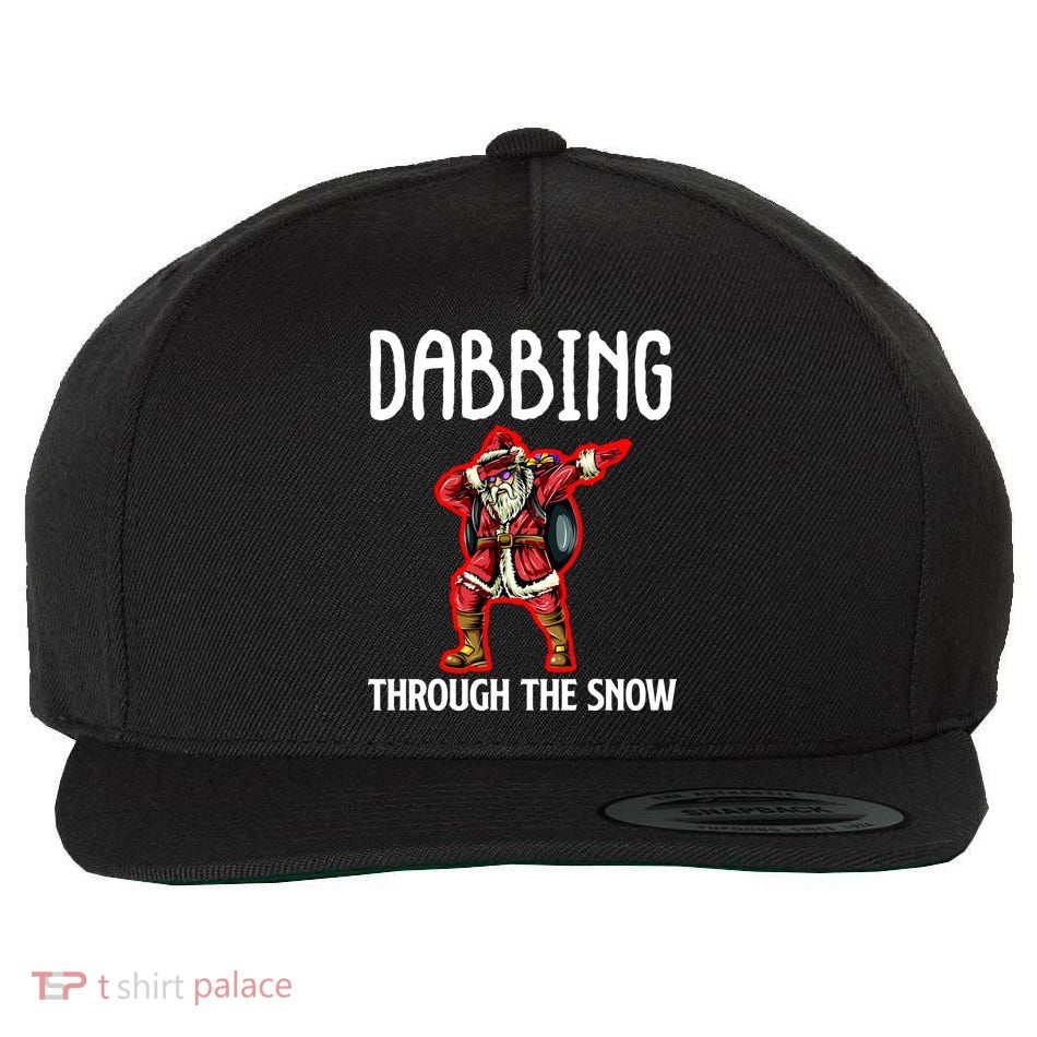 Dabbing Through The Snow Funny Santa Claus Dancing Wool Snapback Cap
