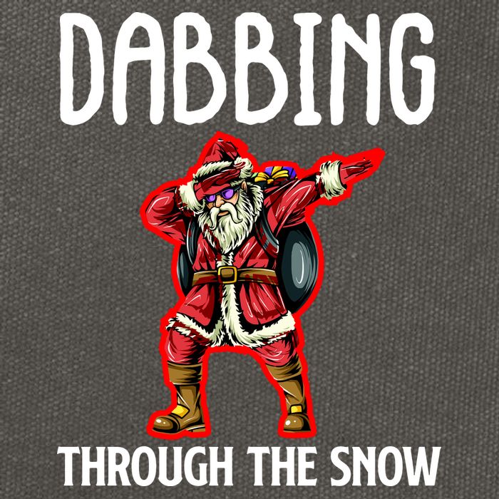 Dabbing Through The Snow Funny Santa Claus Dancing Cotton Canvas Backpack