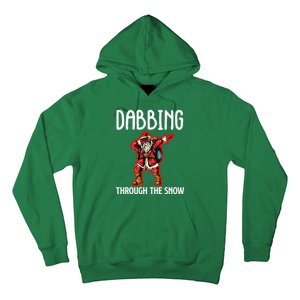 Dabbing Through The Snow Funny Santa Claus Dancing Hoodie