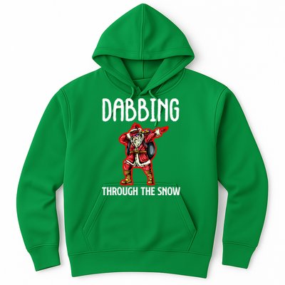 Dabbing Through The Snow Funny Santa Claus Dancing Hoodie