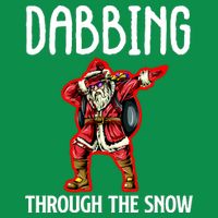 Dabbing Through The Snow Funny Santa Claus Dancing V-Neck T-Shirt