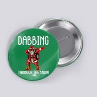 Dabbing Through The Snow Funny Santa Claus Dancing Button