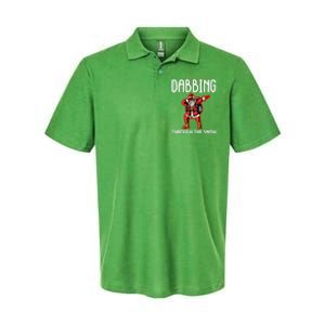 Dabbing Through The Snow Funny Santa Claus Dancing Softstyle Adult Sport Polo