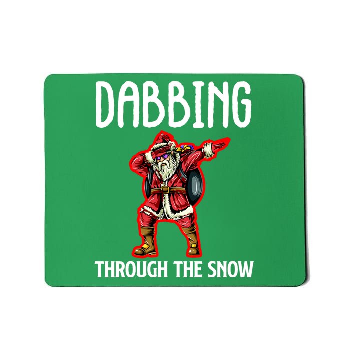 Dabbing Through The Snow Funny Santa Claus Dancing Mousepad