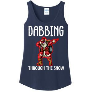 Dabbing Through The Snow Funny Santa Claus Dancing Ladies Essential Tank