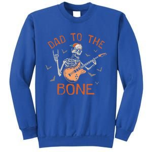 Dad To The Bone Funny Halloween Skeleton Guitar Lover Gift Sweatshirt