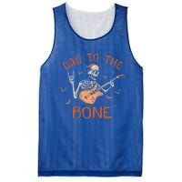 Dad To The Bone Funny Halloween Skeleton Guitar Lover Gift Mesh Reversible Basketball Jersey Tank