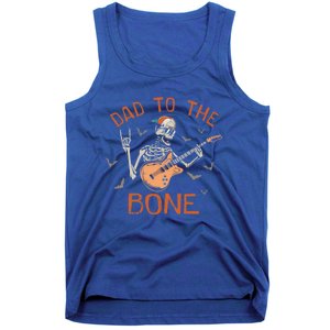 Dad To The Bone Funny Halloween Skeleton Guitar Lover Gift Tank Top