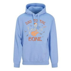 Dad To The Bone Funny Halloween Skeleton Guitar Lover Gift Unisex Surf Hoodie