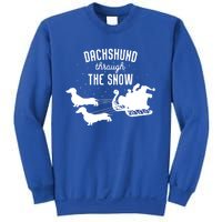 Dachshund Through The Snow Funny Santa Sled Novelty Gift Sweatshirt