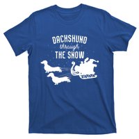 Dachshund Through The Snow Funny Santa Sled Novelty Gift T-Shirt