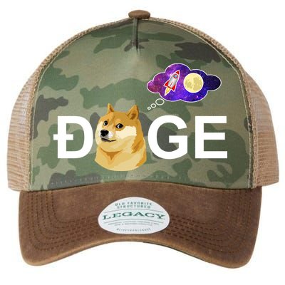 Doge To The Moon Galaxy Cryptocurrency Legacy Tie Dye Trucker Hat