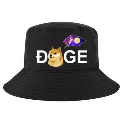 Doge To The Moon Galaxy Cryptocurrency Cool Comfort Performance Bucket Hat
