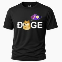 Doge To The Moon Galaxy Cryptocurrency Performance Shirt