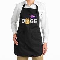 Doge To The Moon Galaxy Cryptocurrency Apron