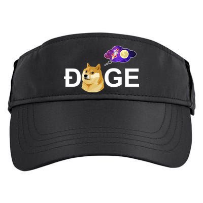 Doge To The Moon Galaxy Cryptocurrency Adult Drive Performance Visor