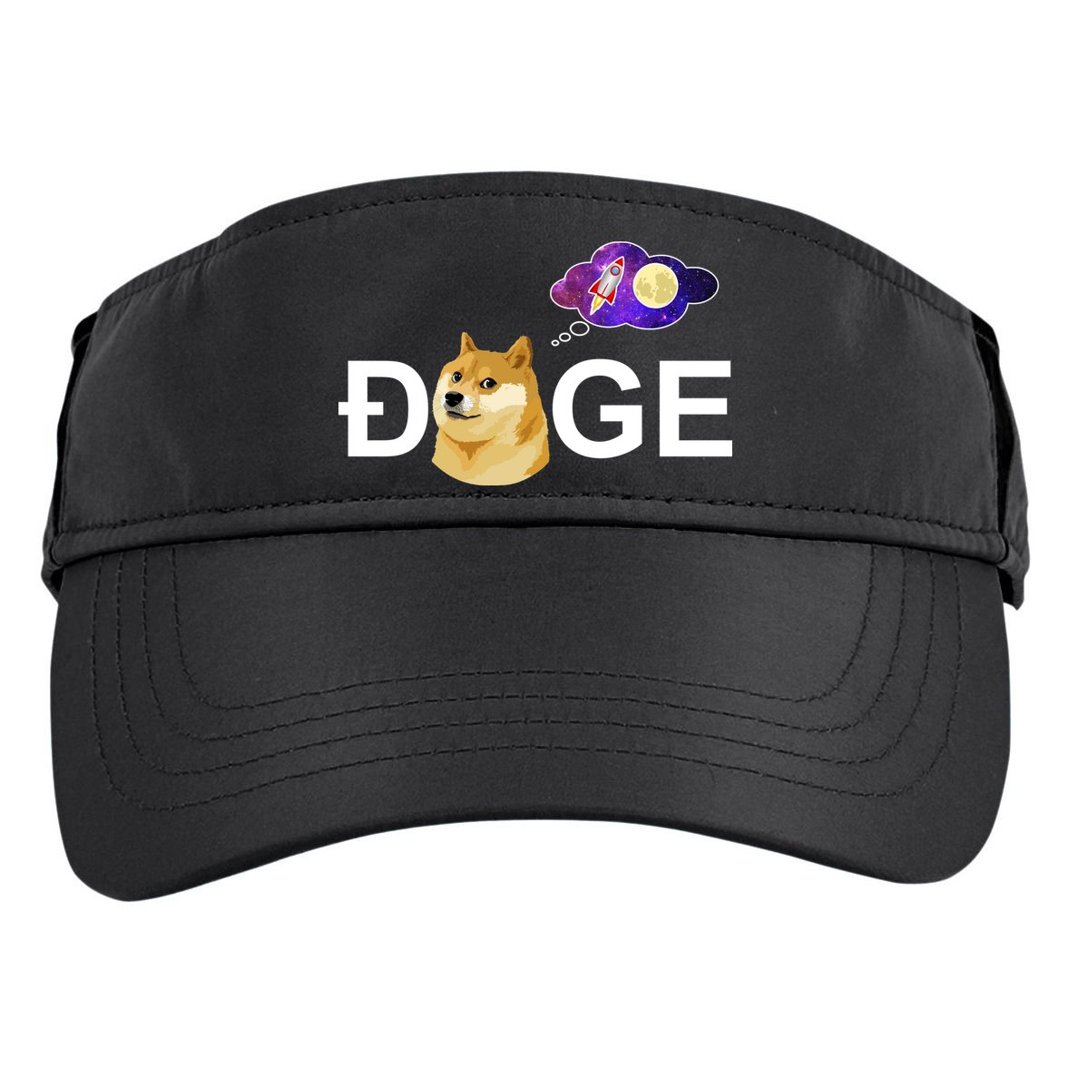 Doge To The Moon Galaxy Cryptocurrency Adult Drive Performance Visor