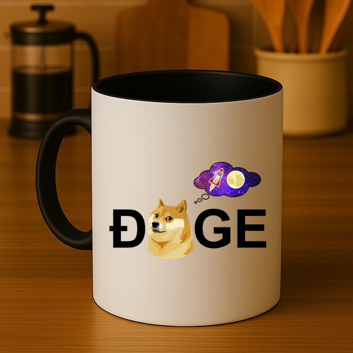 Doge To The Moon Galaxy Cryptocurrency Mug