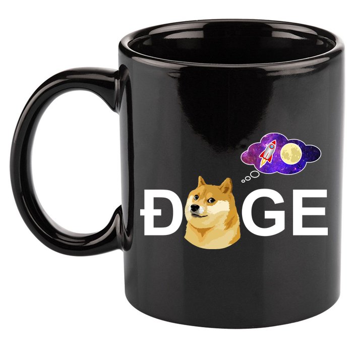 Doge To The Moon Galaxy Cryptocurrency 11oz C Handle Ceramic Mug