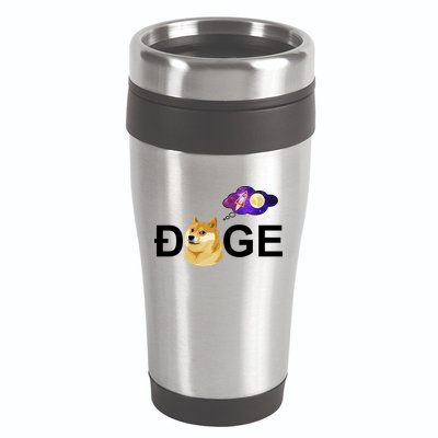 Doge To The Moon Galaxy Cryptocurrency 16oz Travel Tumbler