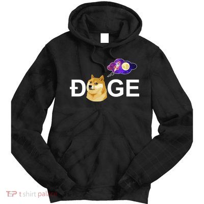 Doge To The Moon Galaxy Cryptocurrency Tie Dye Hoodie