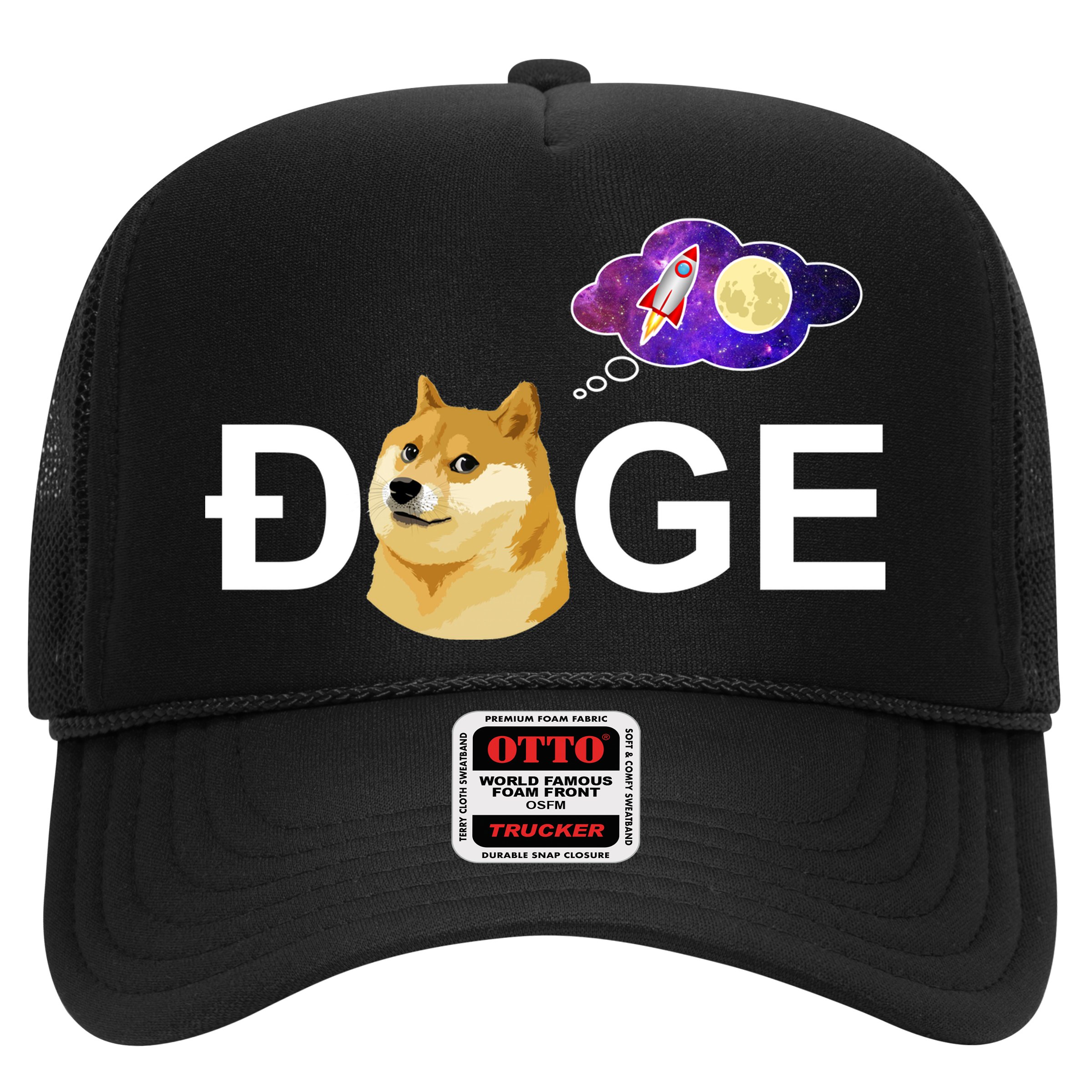 Doge To The Moon Galaxy Cryptocurrency Hat