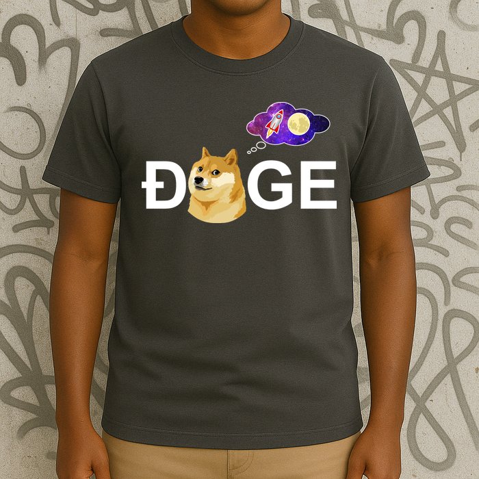 Doge To The Moon Galaxy Cryptocurrency T-Shirt