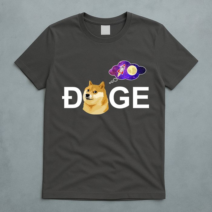 Doge To The Moon Galaxy Cryptocurrency T-Shirt