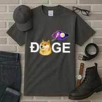 Doge To The Moon Galaxy Cryptocurrency Tall T-Shirt