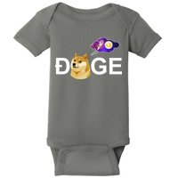 Doge To The Moon Galaxy Cryptocurrency Baby Bodysuit
