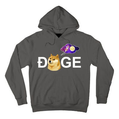 Doge To The Moon Galaxy Cryptocurrency Tall Hoodie