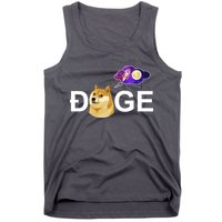 Doge To The Moon Galaxy Cryptocurrency Tank Top