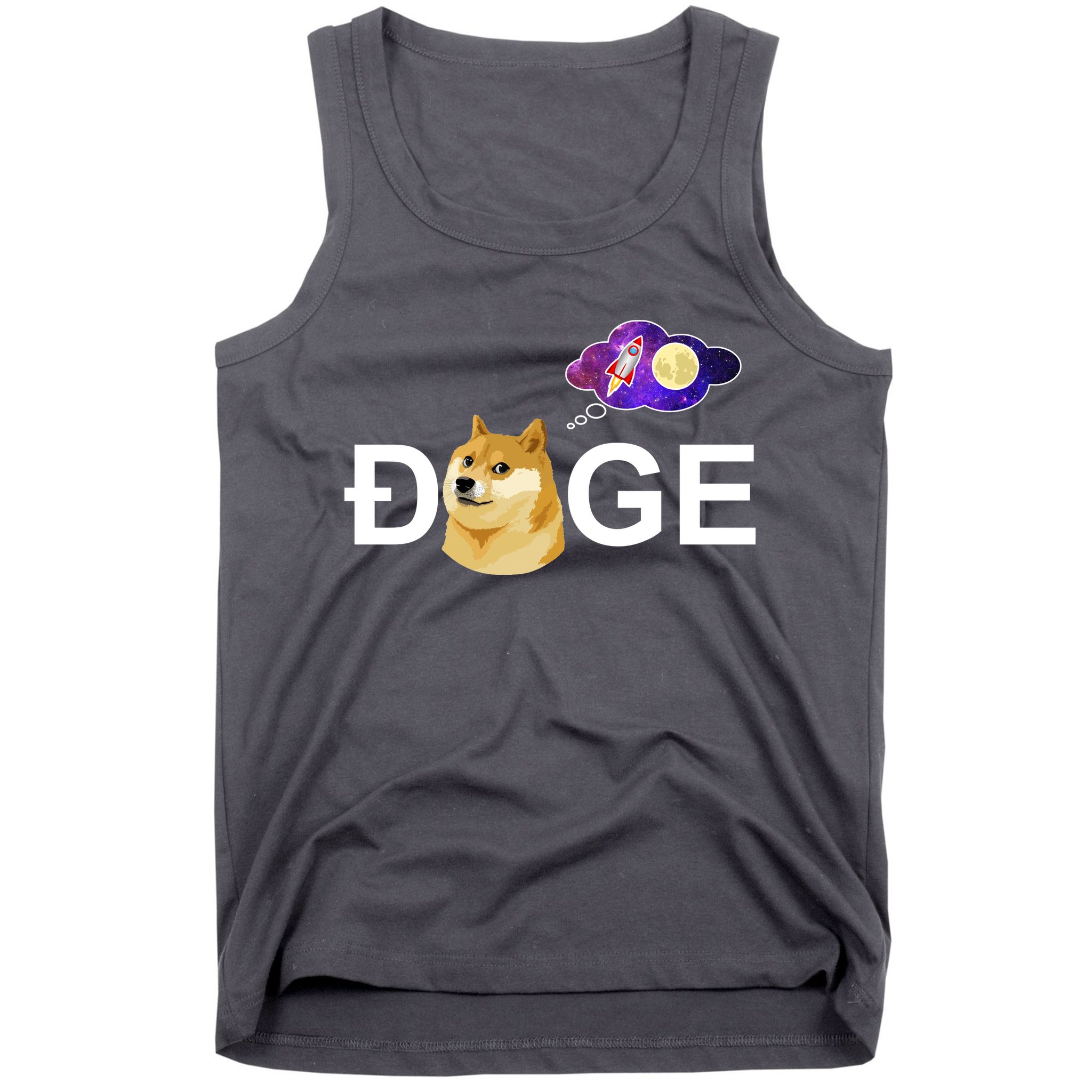 Doge To The Moon Galaxy Cryptocurrency Tank Top