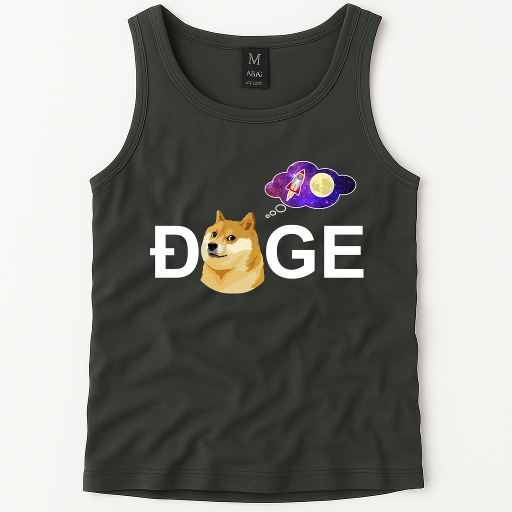 Doge To The Moon Galaxy Cryptocurrency Tank Top