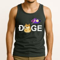 Doge To The Moon Galaxy Cryptocurrency Tank Top